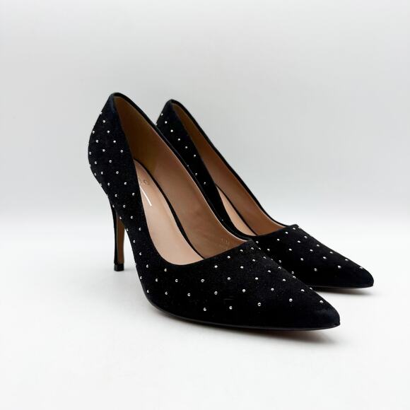Linea Paola Womens Pamila Pumps US 5.5 M Black Stud Details Stiletto NIB - Picture 5 of 12